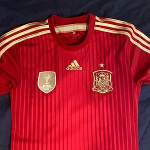 Spain Jersey with World Cup Patch